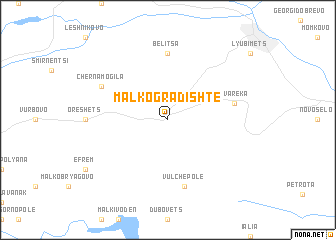 map of Malko Gradishte