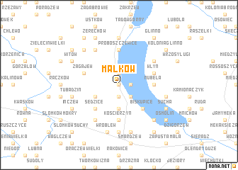 map of Małków