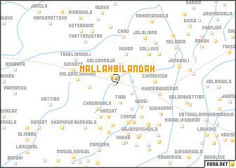 map of Mallāh Bilandah