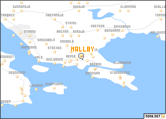 map of Mällby