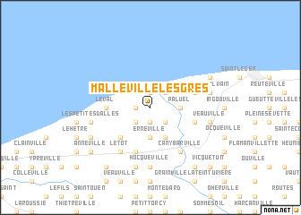 map of Malleville-les-Grès