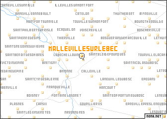 map of Malleville-sur-le-Bec