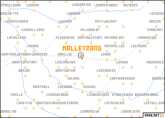 map of Malleyrand