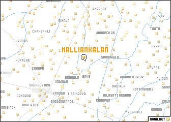 map of Malliān Kalān