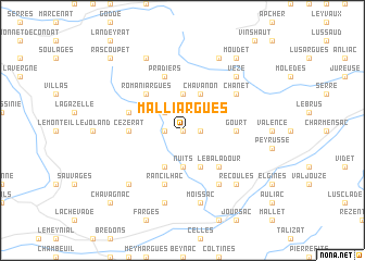 map of Malliargues