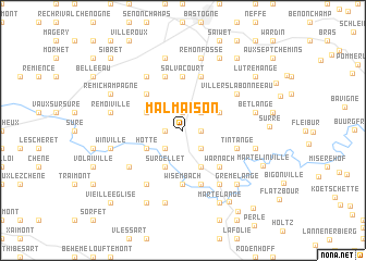 map of Malmaison