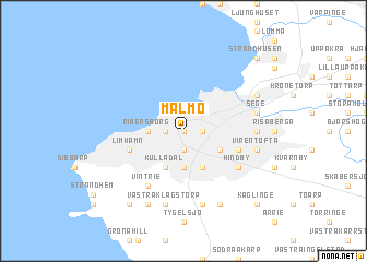 map of Malmö