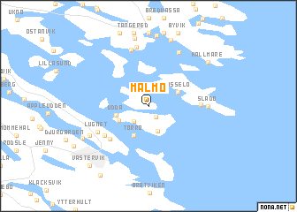 map of Malmö