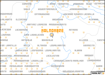 map of Mal Nombre