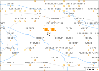 map of Malʼnov