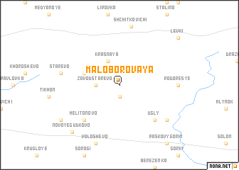 map of Malo-Borovaya