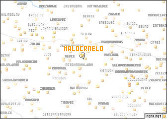 map of Malo Črnelo