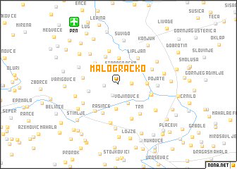 map of Malo Gracko