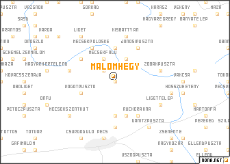 map of Malomhegy