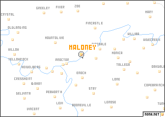 map of Maloney