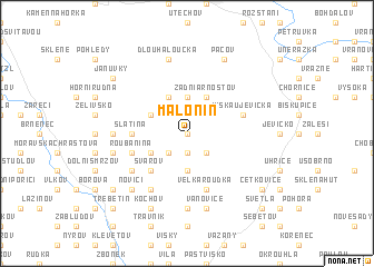 map of Malonín