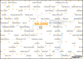 map of Malonne