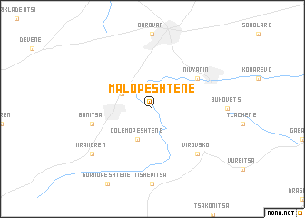 map of Malo Peshtene