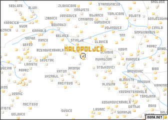 map of Malopoljce