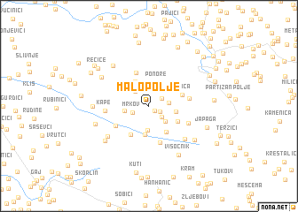 map of Malo Polje