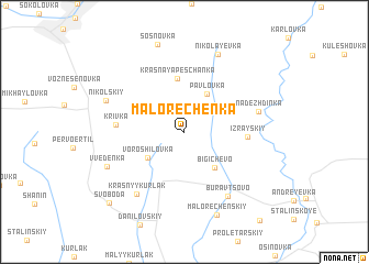 map of Malorechenka