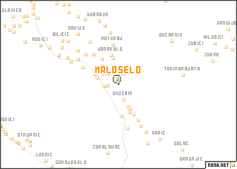 map of Malo Selo