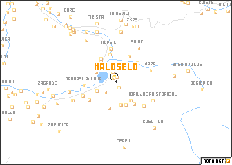 map of Malo Selo