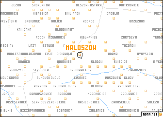 map of Małoszów