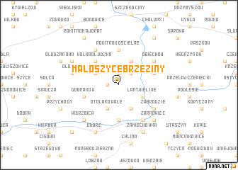 map of Małoszyce Brzeziny