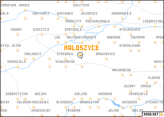 map of Małoszyce