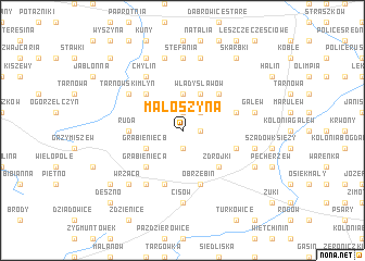 map of Małoszyna