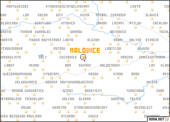 map of Malovice