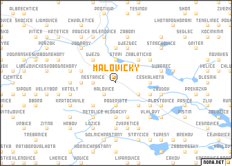 map of Malovičky