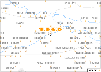 map of Malowa Góra