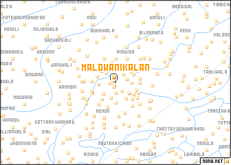 map of Malowāni Kalān