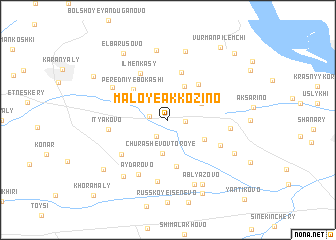 map of (( Maloye Akkozino ))