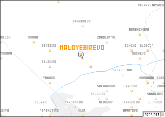 map of Maloye Birëvo