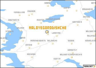 map of Maloye Gorodishche