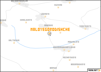 map of Maloye Gorodishche