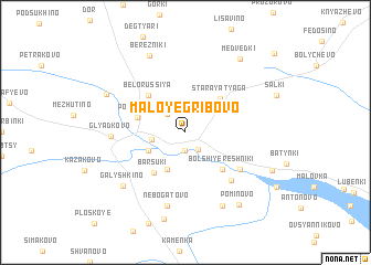 map of Maloye Gribovo