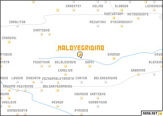 map of Maloye Gridino