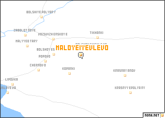 map of Maloye Iyevlevo