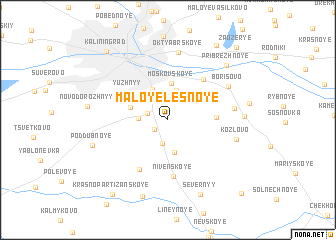 map of Maloye Lesnoye