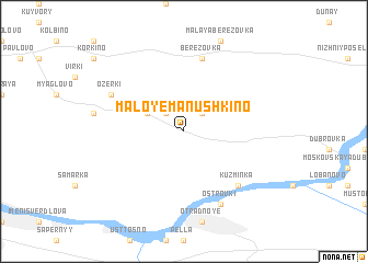 map of Maloye Manushkino