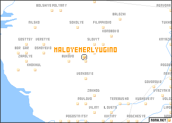 map of Maloye Merlyugino