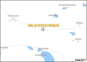 map of Maloye Pes\