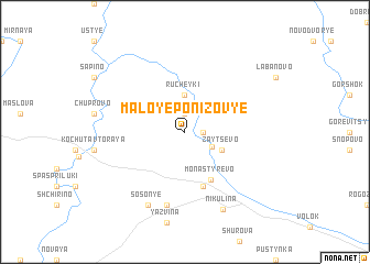 map of Maloye Ponizov\