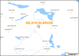map of Maloye Talankino
