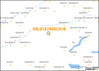 map of Maloye Zarech\