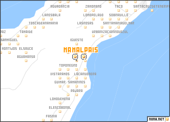 map of Malpaís